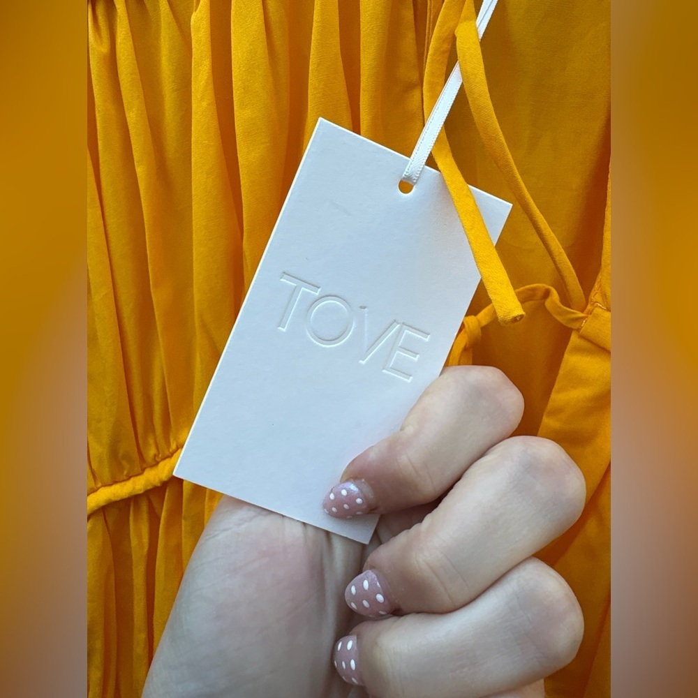 Tove Ceres Cotton Midi Dress Golden Yellow New with Tags! - Picture 12 of 15